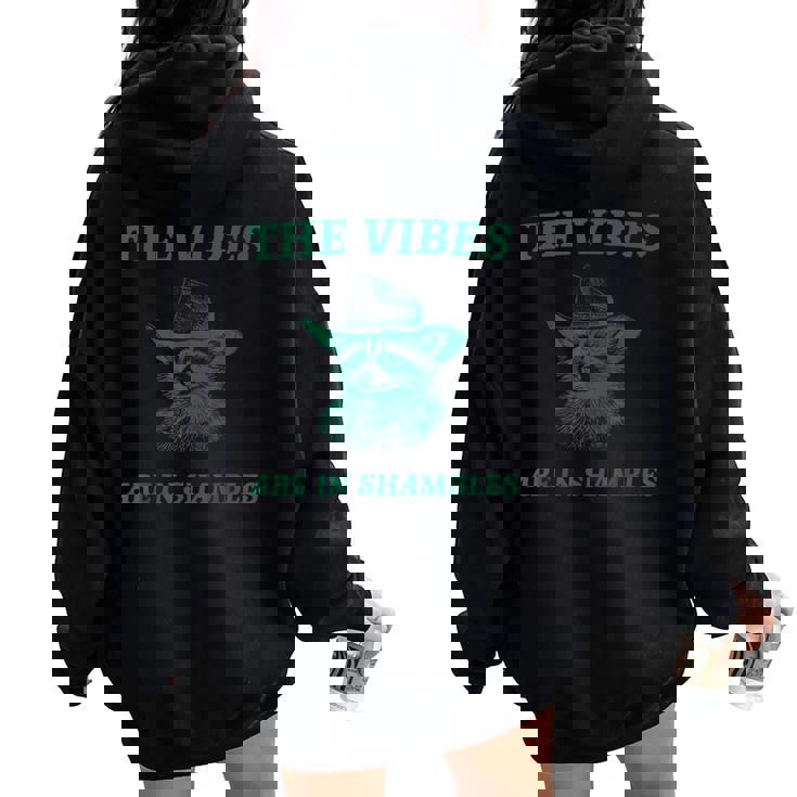 Sarcastic Raccoon Cowboy Oversized Hoodie - Women's Cozy Style