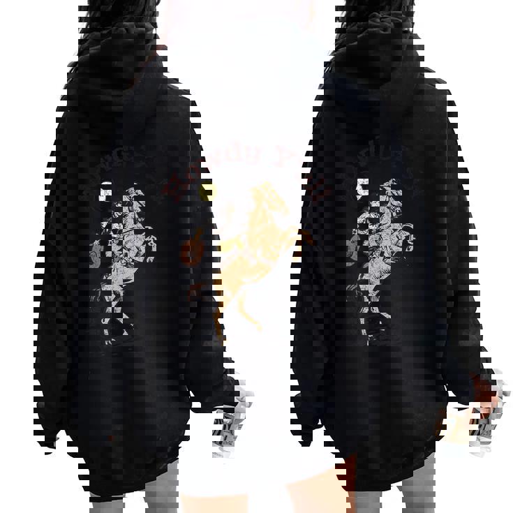 Vintage Howdy Y'All Rodeo Western Country Southern Cowgirl Women Oversized Hoodie Back Print