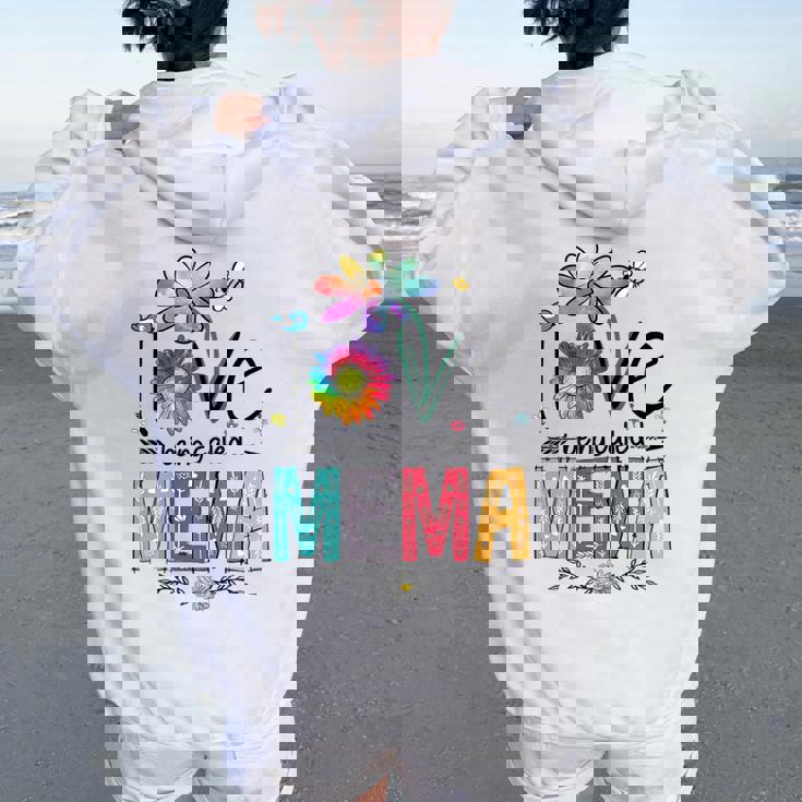 I Love Being Called Mema Daisy Flower Cute Mother's Day Women Oversized Hoodie Back Print