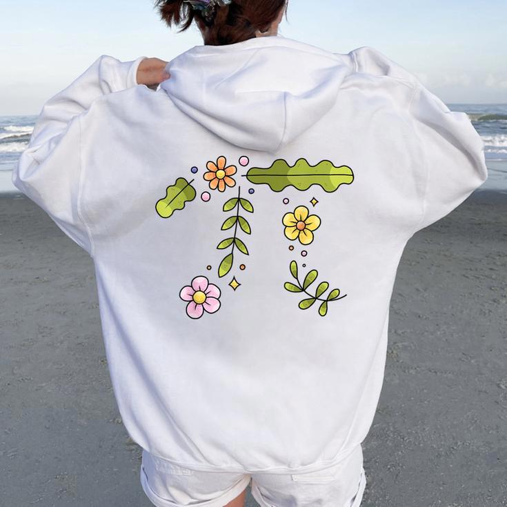 Pi Number Symbol Math For Pi Day 314 Para Es Y Niñas Women Oversized Hoodie Back Print