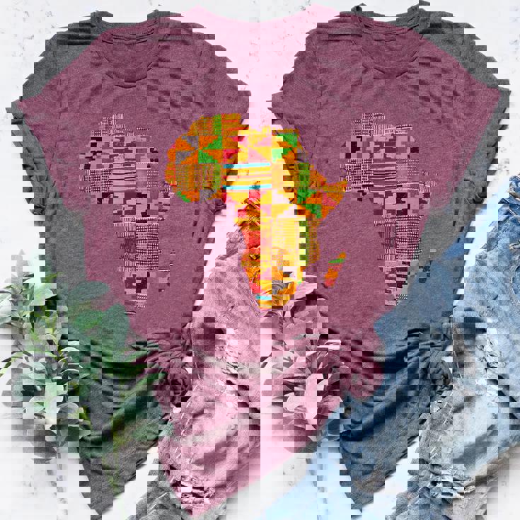 Cool Africa Map Kente Cloth For African Lover Bella Canvas T-shirt