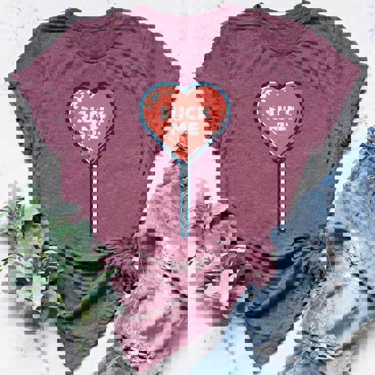 Valentines Day Heart Lollipop Suck Me Candy Women Bella Canvas T-shirt Valentines Day Heart Lollipop Suck Me Candy Women Bella Canvas T-shirt