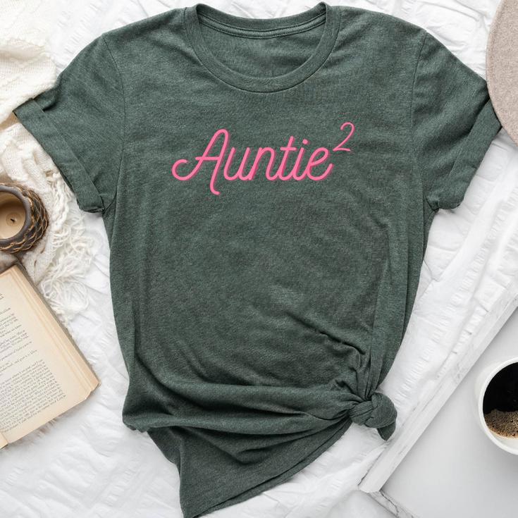 Auntie 2 Squared Aunt Of Two Twins Aunt Bella Canvas T-shirt