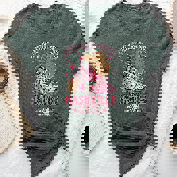 Boots Booze & Besties Nashville 2025 Girls Trip Drinking Bella Canvas T-shirt