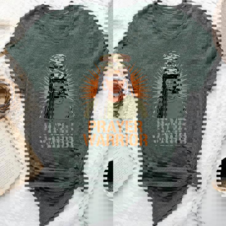 Christian Camo Girl Hat Jesus God Black Prayer Warrior Bella Canvas T-shirt