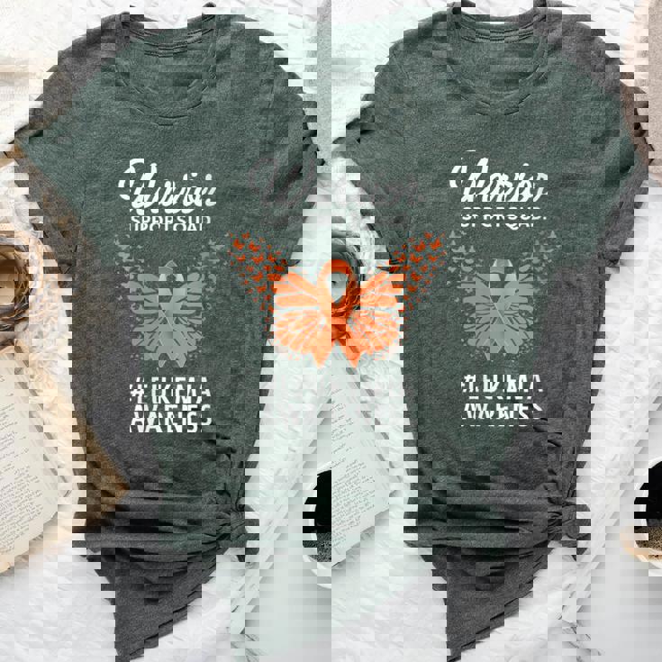 Leukemia Awareness Warrior Support Squad And Orange Ribbon Bella Canvas T-shirt