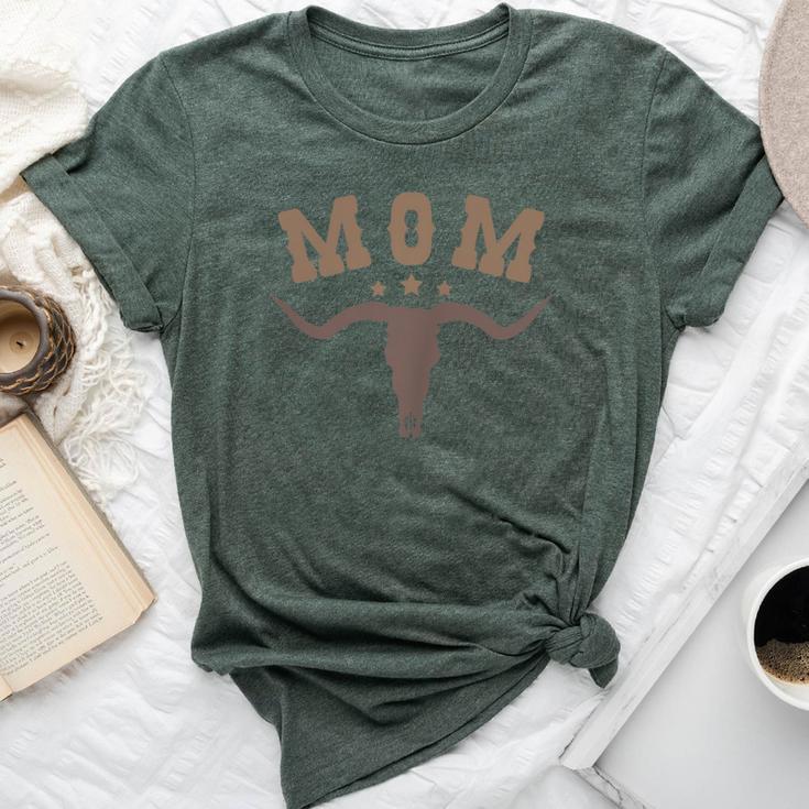 Mom Skull Highland Cow Boy Western Rodeo Family Matching Bella Canvas T-shirt