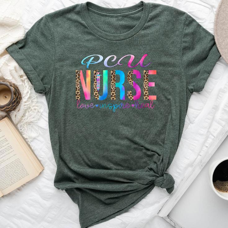 Pcu Nurse Love Inspire Heal Watercolor Small Black Bella Canvas T-shirt