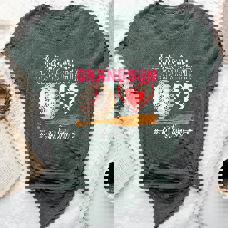 That's My Grandson Out There Baseball Mother's Day Grandma Bella Canvas T-shirt