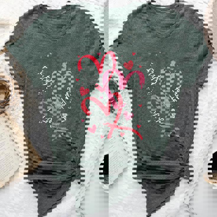 Valentine's Day Christian Faith Hope Love Hearts Religious Bella Canvas T-shirt