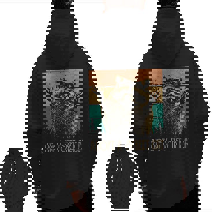 Adopt a Street Cat - Animal Lovers' Zip-Up Hoodie | Stylish Back Print