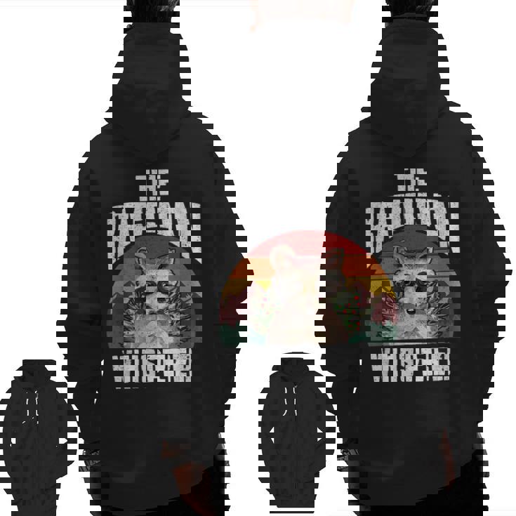 Raccoon's Lover Vintage Retro Men's Hoodie - Zip Up Back Print