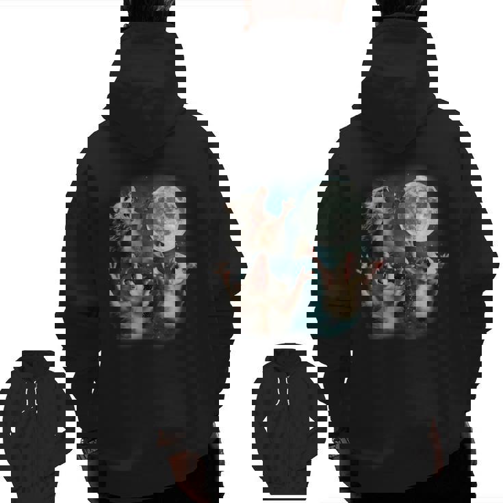 Three Possum Moon - Quirky Cursed Meme Zip-Up Hoodie for Men