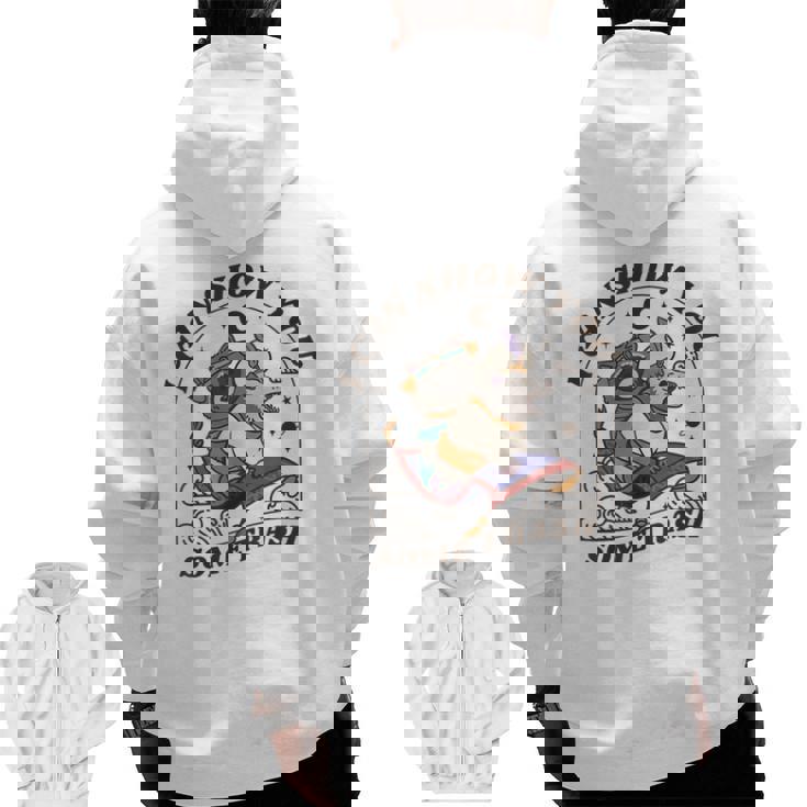 Raccoon | Possum Zip Up Hoodie Men | Nature-Themed Back Print