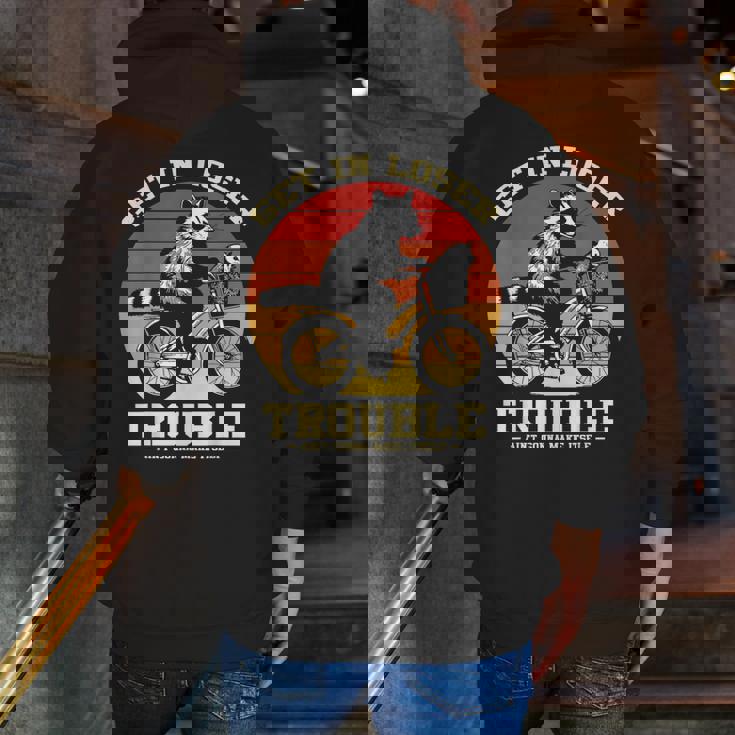 Raccoon Opossum Trash Panda Men’s Zip Hoodie - Unique Back Print