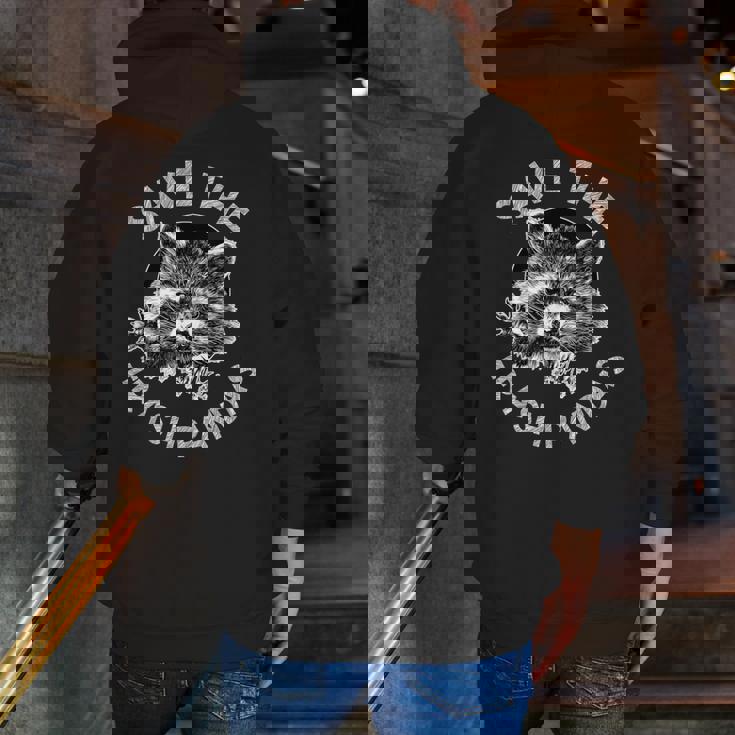 Save the Trash Pandas Hoodie - Raccoon Lover's Zip-Up for Men