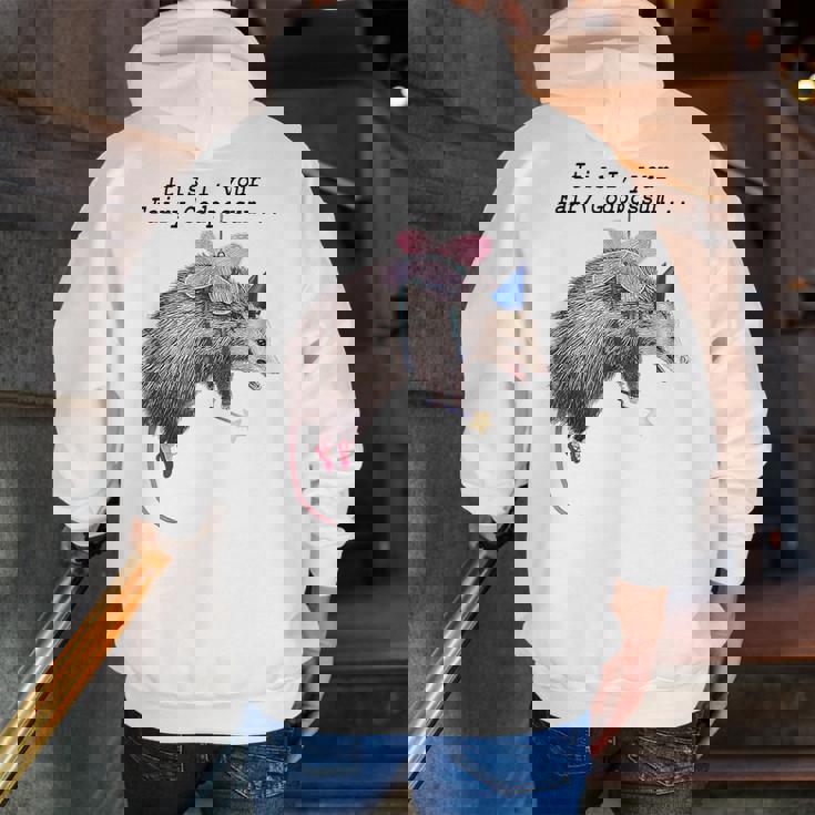Fairy Godpossum Raccoon Hoodie for Men - Fun & Unique Design