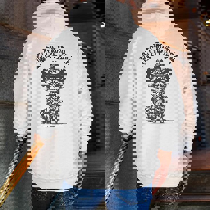 Howdy Raccoon Men's & Women's Zip-Up Hoodie | Cowboy Animal Print