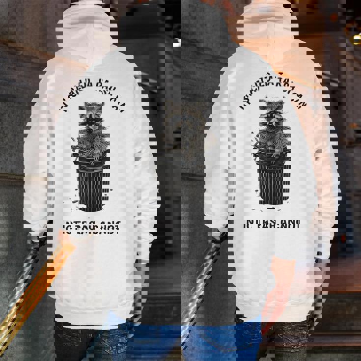 Raccoon Hoodie | Funny Back Print for Men - Trash Can Humor