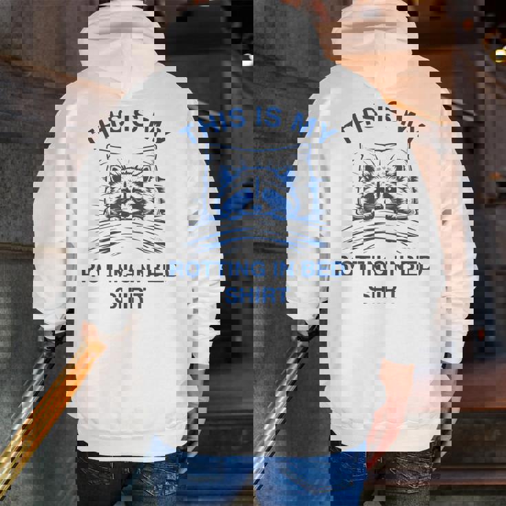 Raccoon Meme Sarcastic Hoodie - Zip-Up for Men, Comfy Back Print