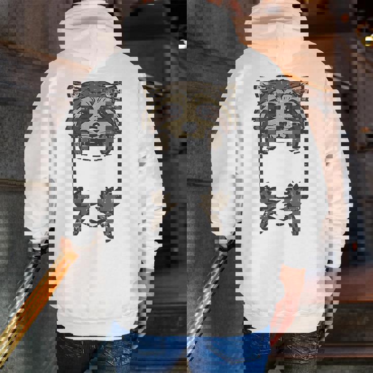 Sarcastic Raccoon Men's Hoodie - Humorous Back Print