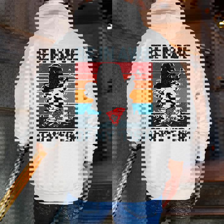 Vintage Autism Raccoon Men's Zip-Up Hoodie - Back Design