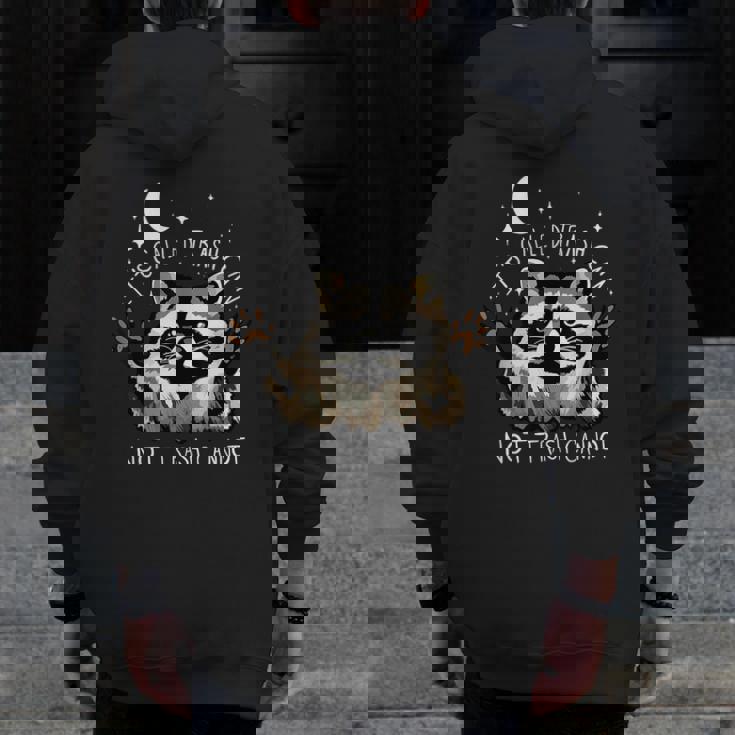 Funny Racoon Zip-Up Hoodie - Back Print for Men