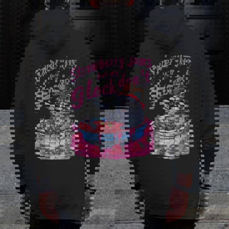 Raccoon Back Print Zip Hoodie for Men | Fun & Quirky Design