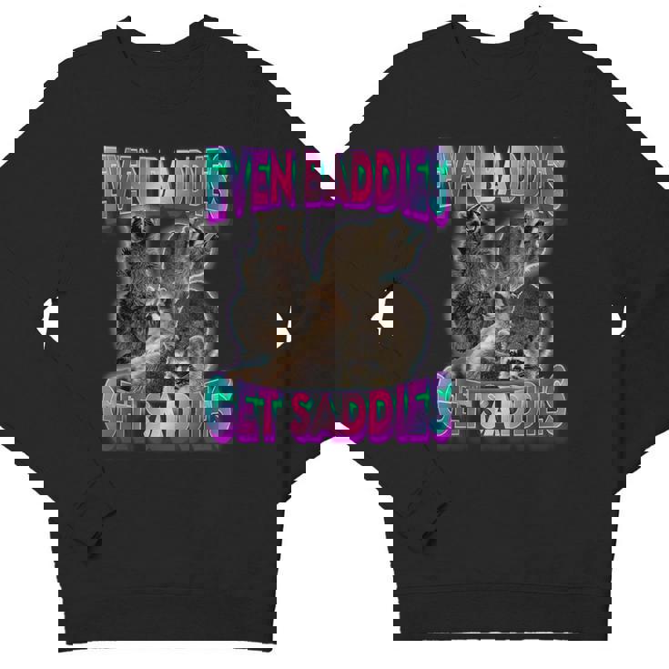 Baddie Raccoon Youth Crewneck Sweatshirt - Fun Meme Style