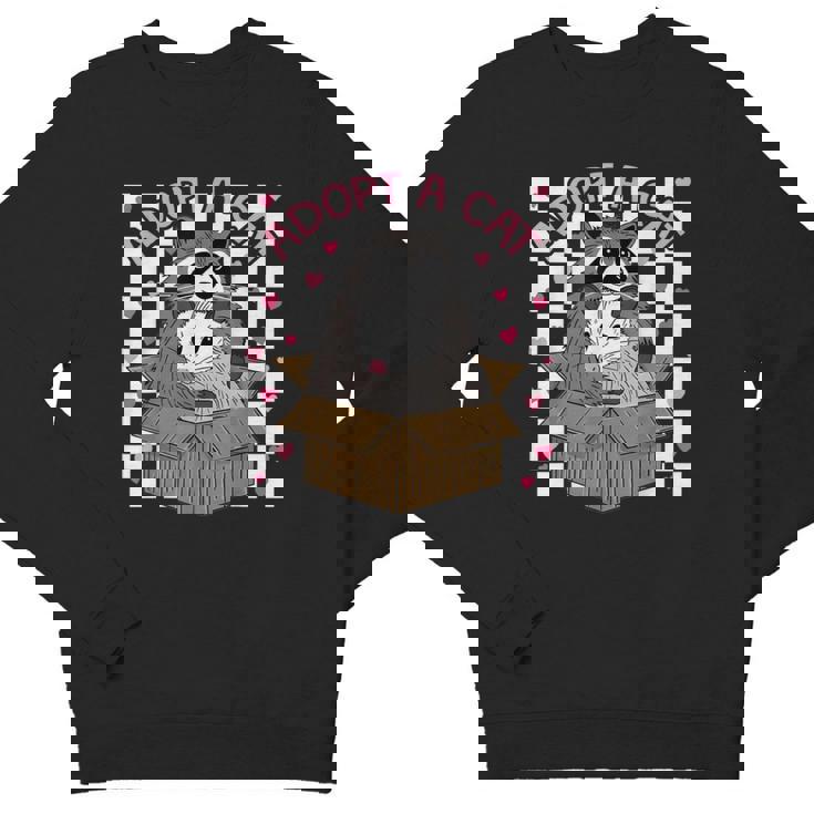 Possum & Raccoon Adopt Team | Youth Crewneck Sweatshirt - Fun Animal Print