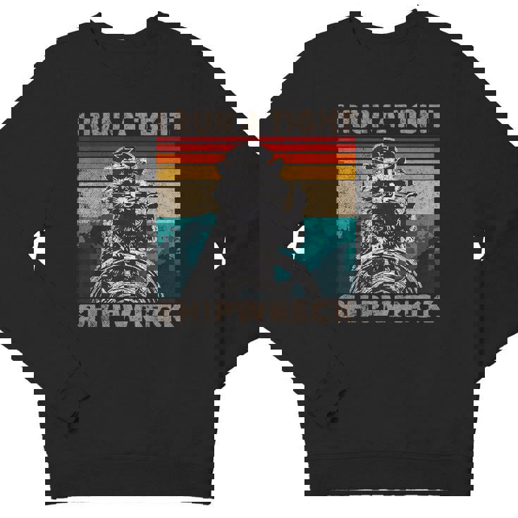 Raccoon Captain Crewneck Sweatshirt - Vintage Youth Pirate Theme