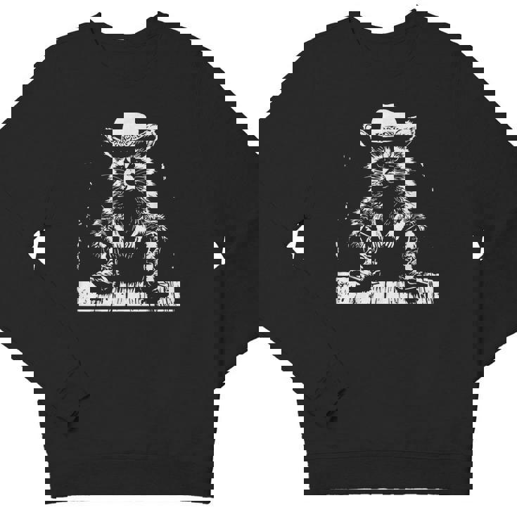 Raccoon Cowboy Western Youth Crewneck Sweatshirt - Fun for Kids & Adults