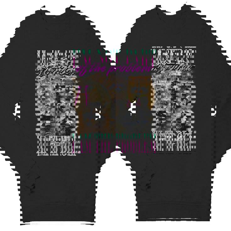 Raccoon Meme Youth Crewneck Sweatshirt - Fun Bootleg Style