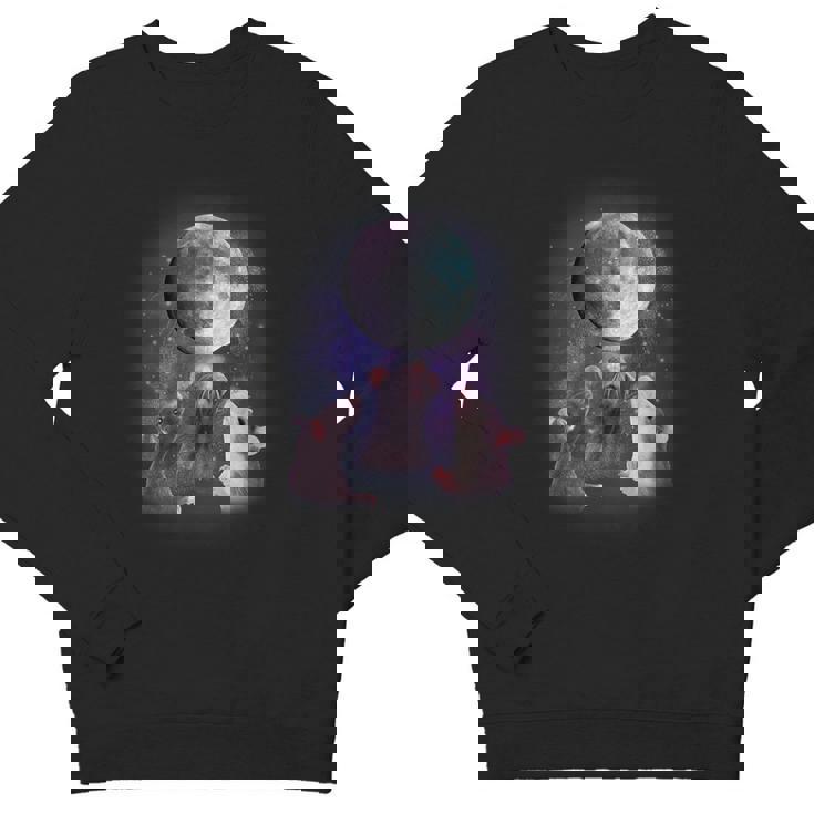 Rat Howling Moon Crewneck Sweatshirt | Fun Youth Outfit