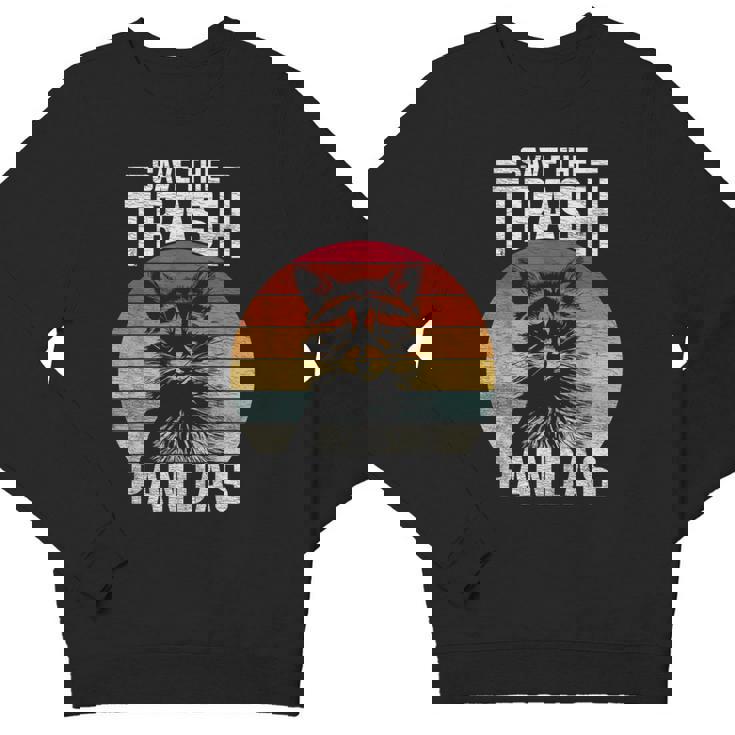 Save The Trash Pandas Sweatshirt - Retro Raccoon Design for Youth