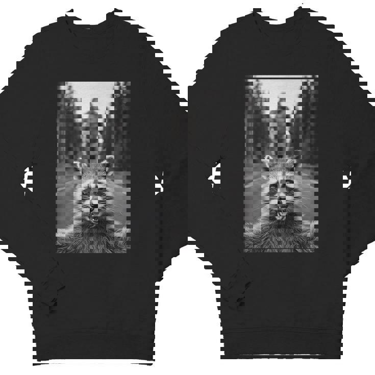 Scared Raccoon & Sasquatch Selfie Youth Crewneck Sweatshirt