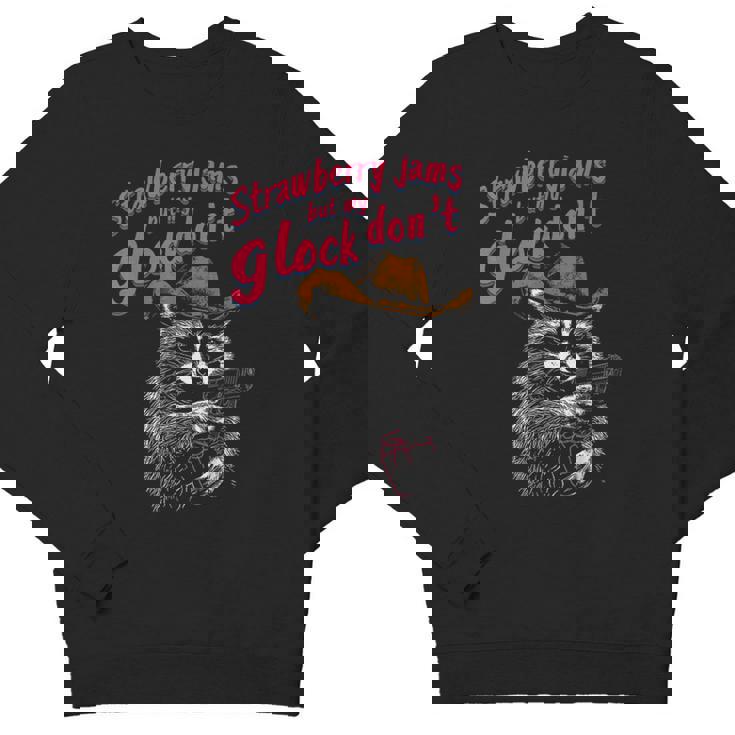 Strawberry Jam Raccoon Youth Crewneck Sweatshirt - Fun Design