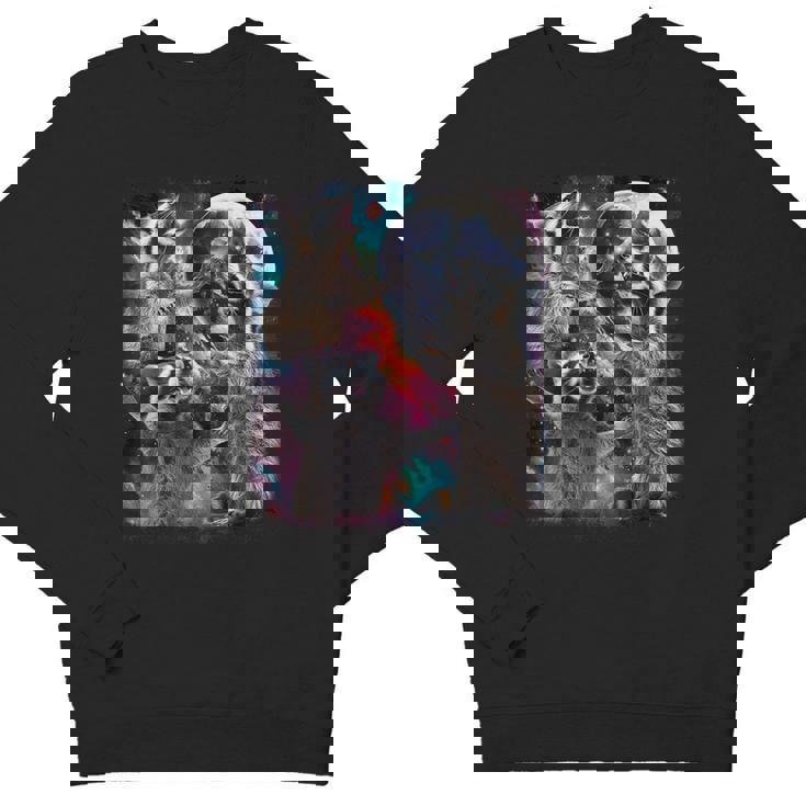 Three Racoon Moon Meme Youth Crewneck Sweatshirt - Funny Design