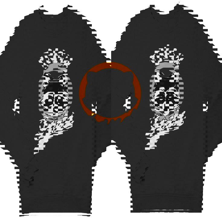 Trash Panda Youth Crewneck Sweatshirt - Cartoon Raccoon Design