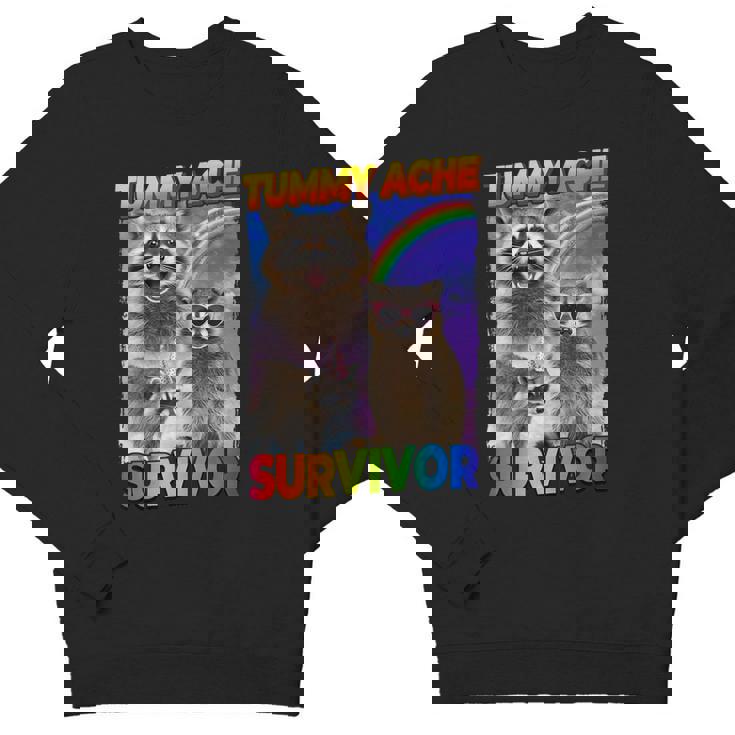 Tummy Ache Survivor Raccoon Youth Sweatshirt - Small Crewneck