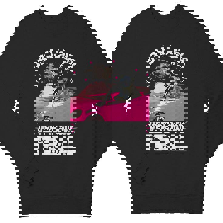 Youth Crewneck Sweatshirt - Feral Raccoon Opossum Meme Humor