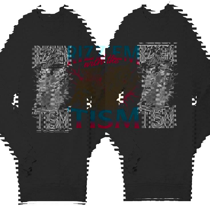 Youth Crewneck Sweatshirt - Raccoon Meme for Autism Awareness
