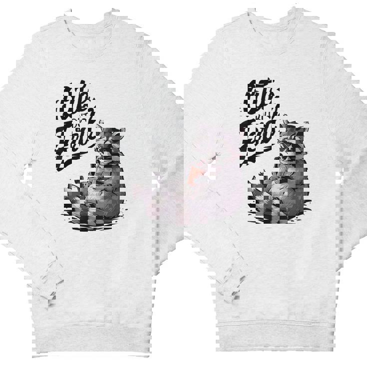 Cute But Feral Raccoon Panda Youth Crewneck Sweatshirt for Halloween