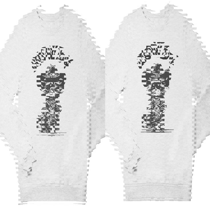 Howdy Cowboy Raccoon Crewneck Sweatshirt for Youth & Adults