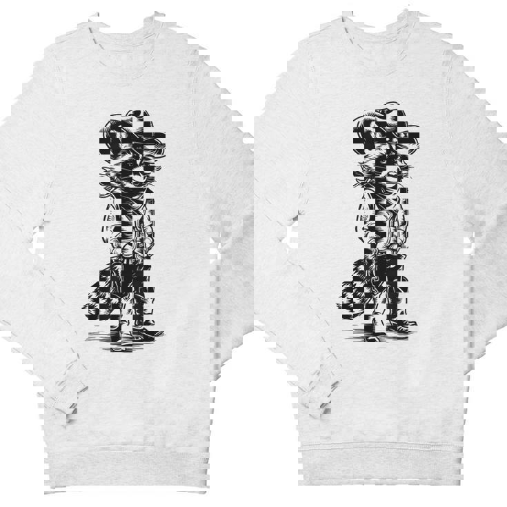 Raccoon Western Crewneck Sweatshirt - Country Style for All Ages