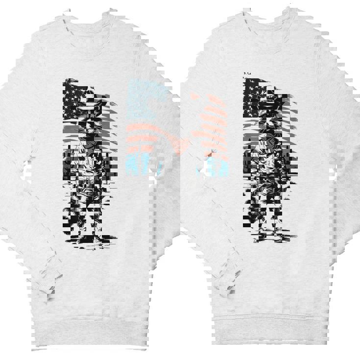 Racoon Cowboy Western Country -Adults Vintage Small Multicolor Short Sleeve Youth Crewneck Sweatshirt