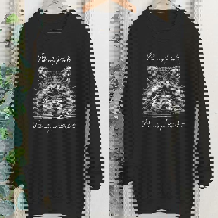 Cute Baby Raccoon Youth Crewneck Sweatshirt - Fun Animal Design