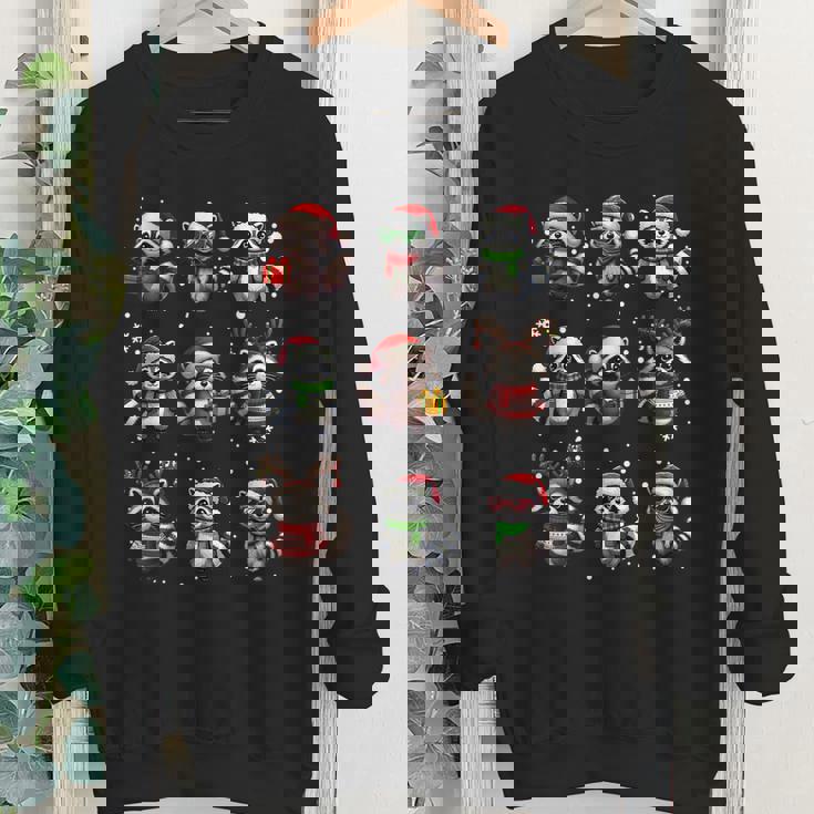 Raccoon Christmas Pajama Sweatshirt - Youth Crewneck for Raccoon Lovers