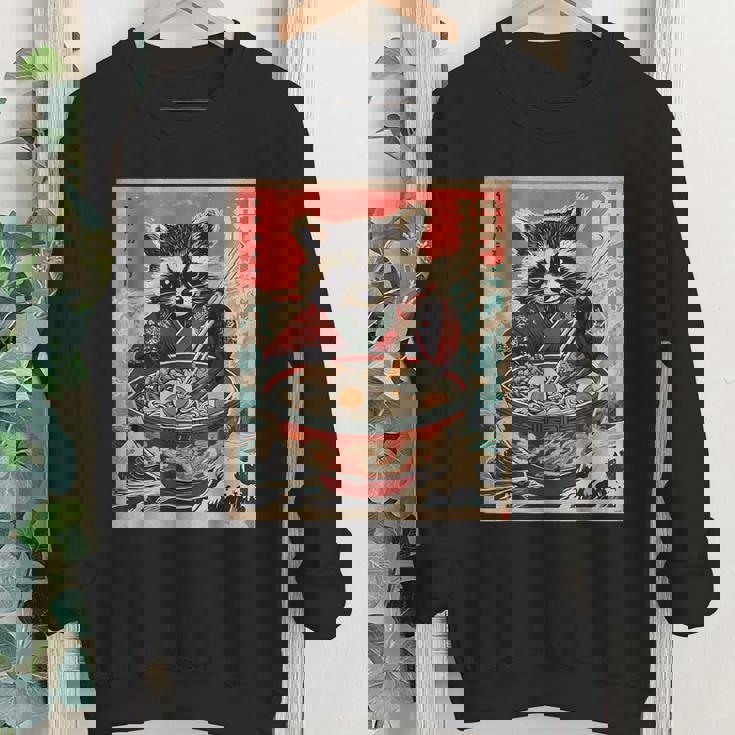 Raccoon Ramen Anime Sweatshirt - Youth Crewneck for Cozy Style
