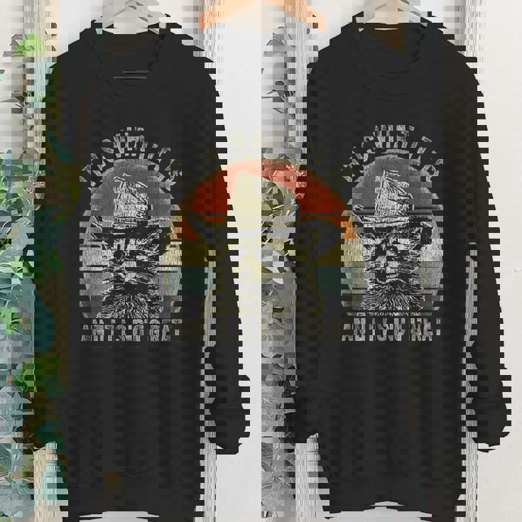 Raccoon Trash Panda Youth Crewneck Sweatshirt - Fun & Quirky Sayings